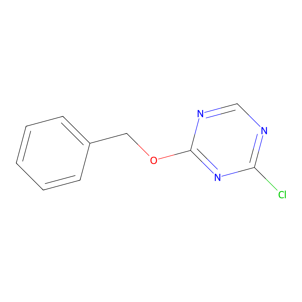 2-(Benzyloxy)-4-chloro-1,3,5-triazine molecular structure, CAS 2836784-86-0