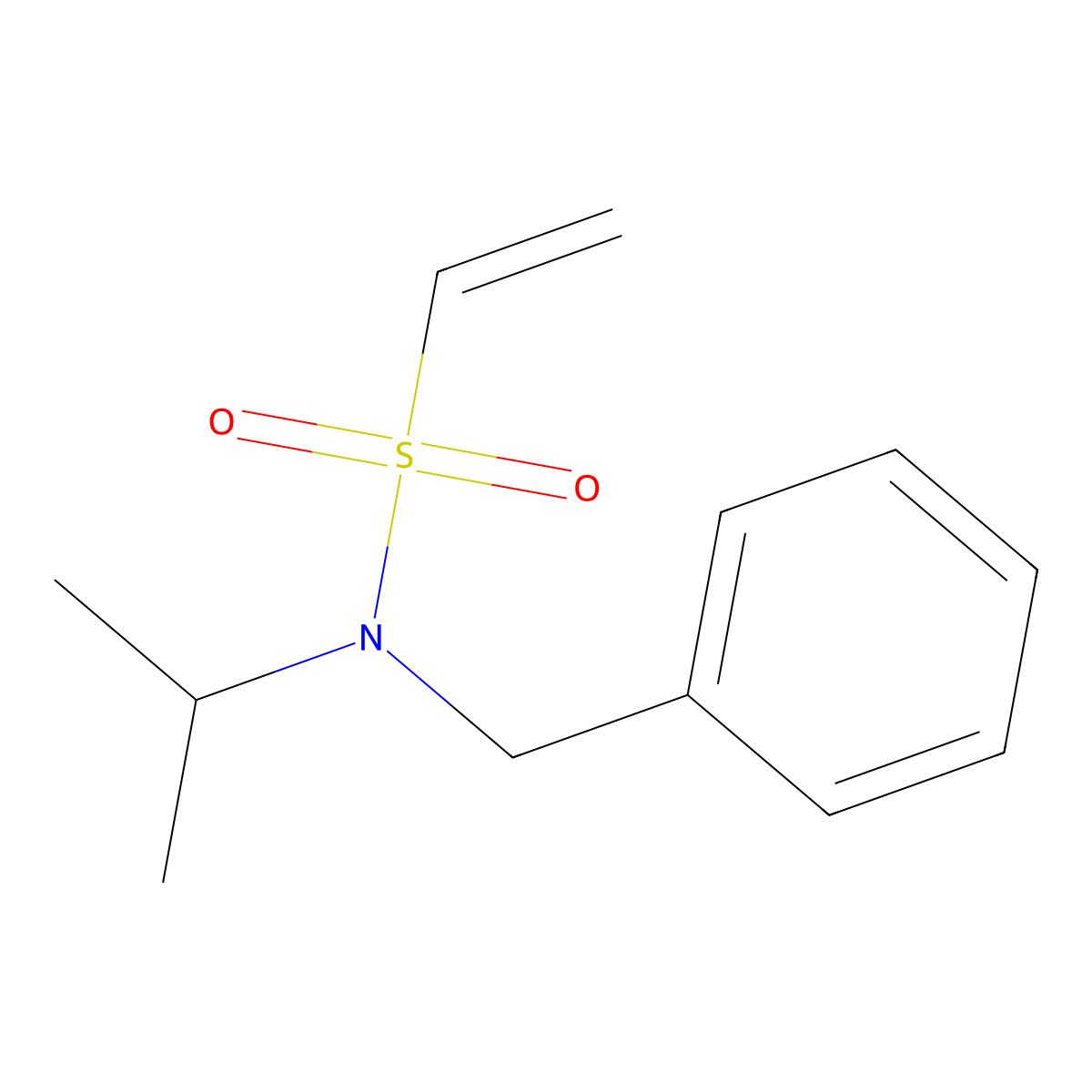 N-benzyl-N-(propan-2-yl)ethene-1-sulfonamide molecular structure, CAS 2836789-55-8