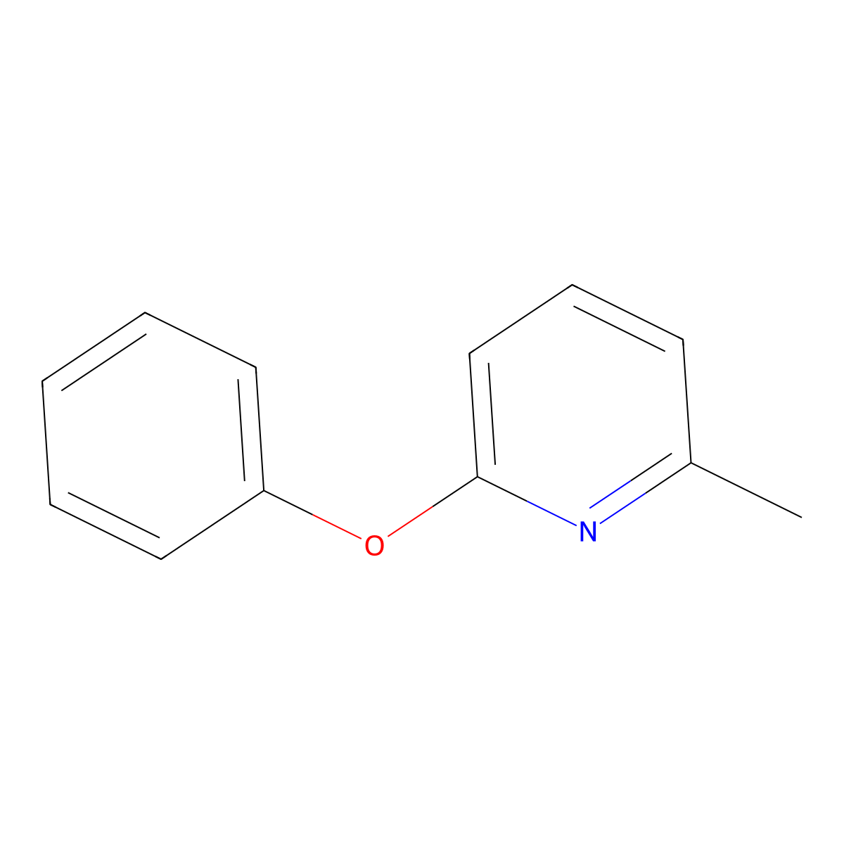 2-Methyl-6-phenoxypyridine molecular structure, CAS 28369-92-8