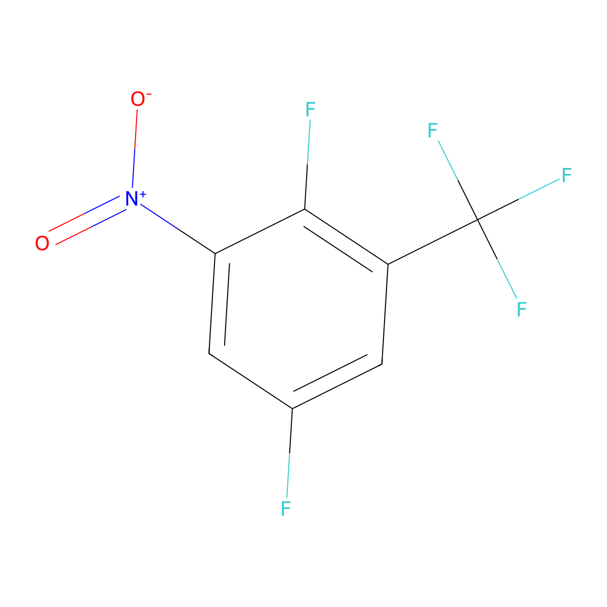 2,5-Difluoro-3-nitrobenzotrifluoride molecular structure, CAS 2837-22-1