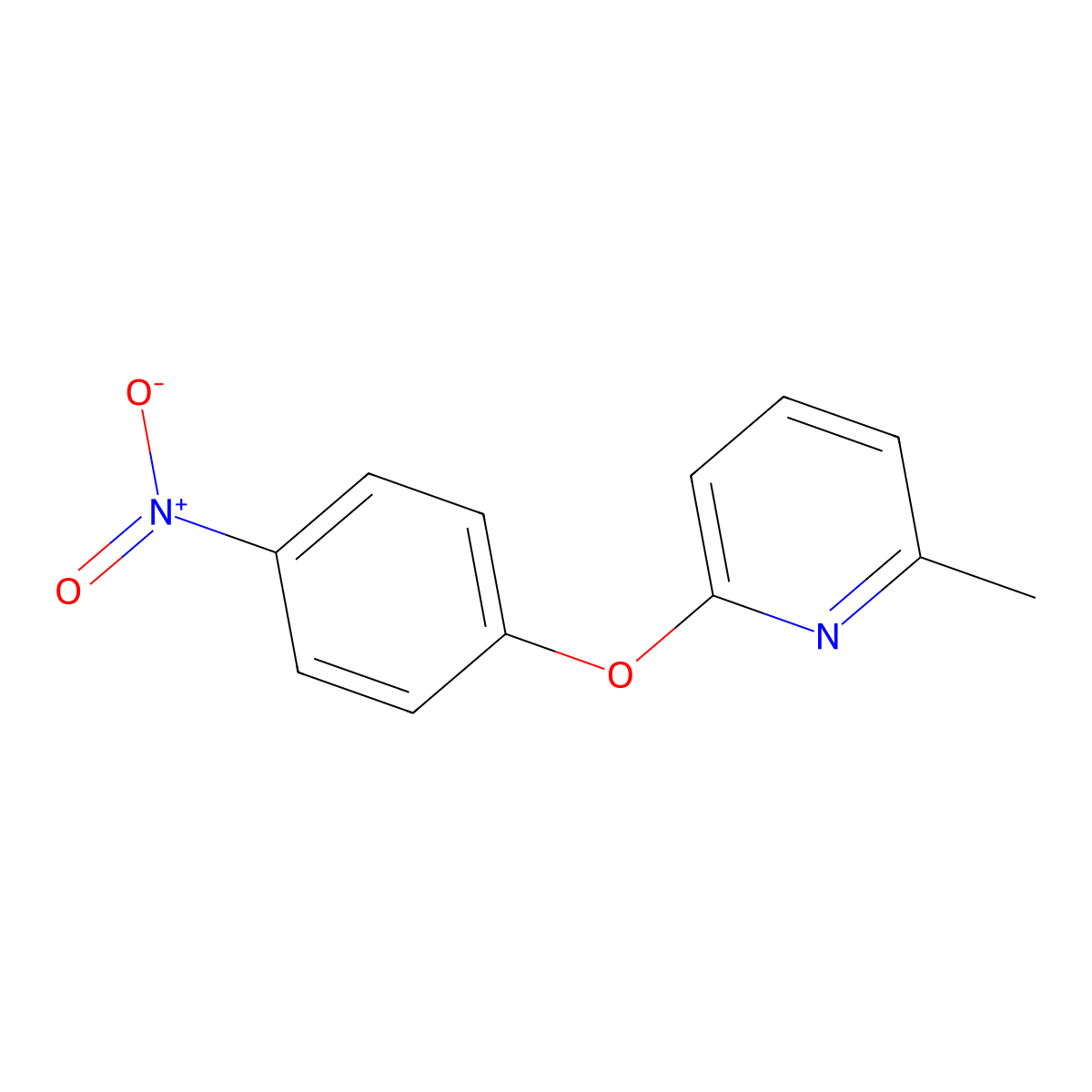 2-Methyl-6-(4-nitrophenoxy)pyridine molecular structure, CAS 28370-14-1