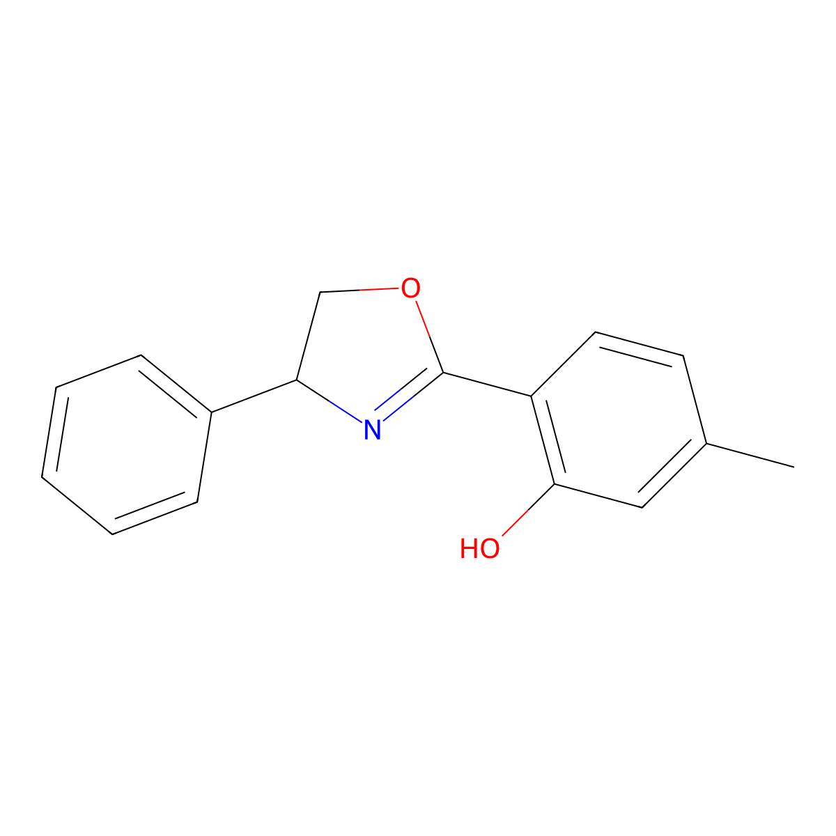 2-[(4S)-4,5-Dihydro-4-phenyl-2-oxazolyl]-5-methylphenol molecular structure, CAS 2837261-91-1
