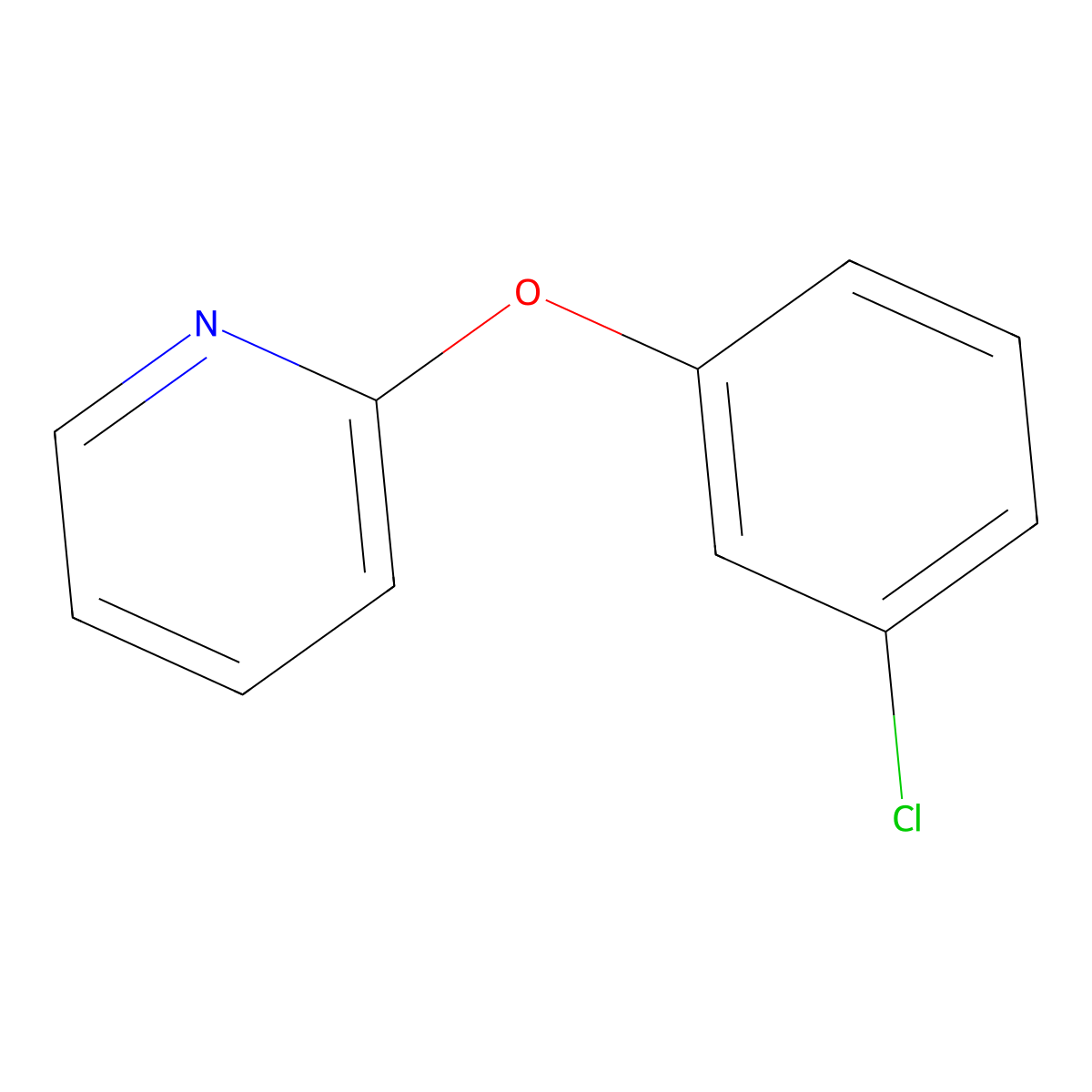 2-(3-Chlorophenoxy)pyridine molecular structure, CAS 28373-39-9