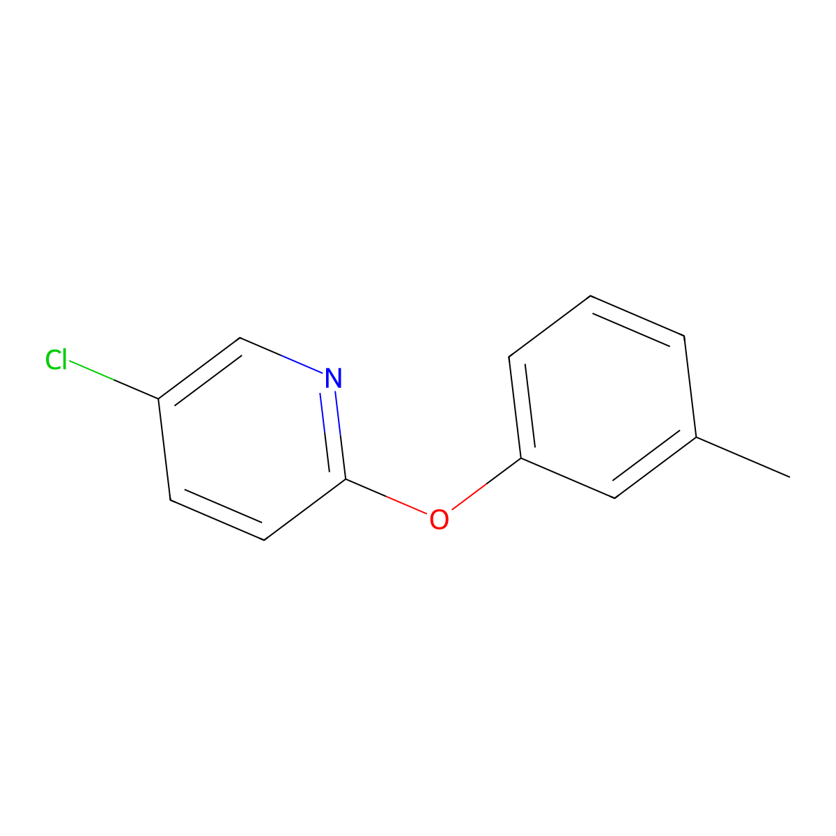 5-Chloro-2-(3-methylphenoxy)pyridine molecular structure, CAS 28373-60-6