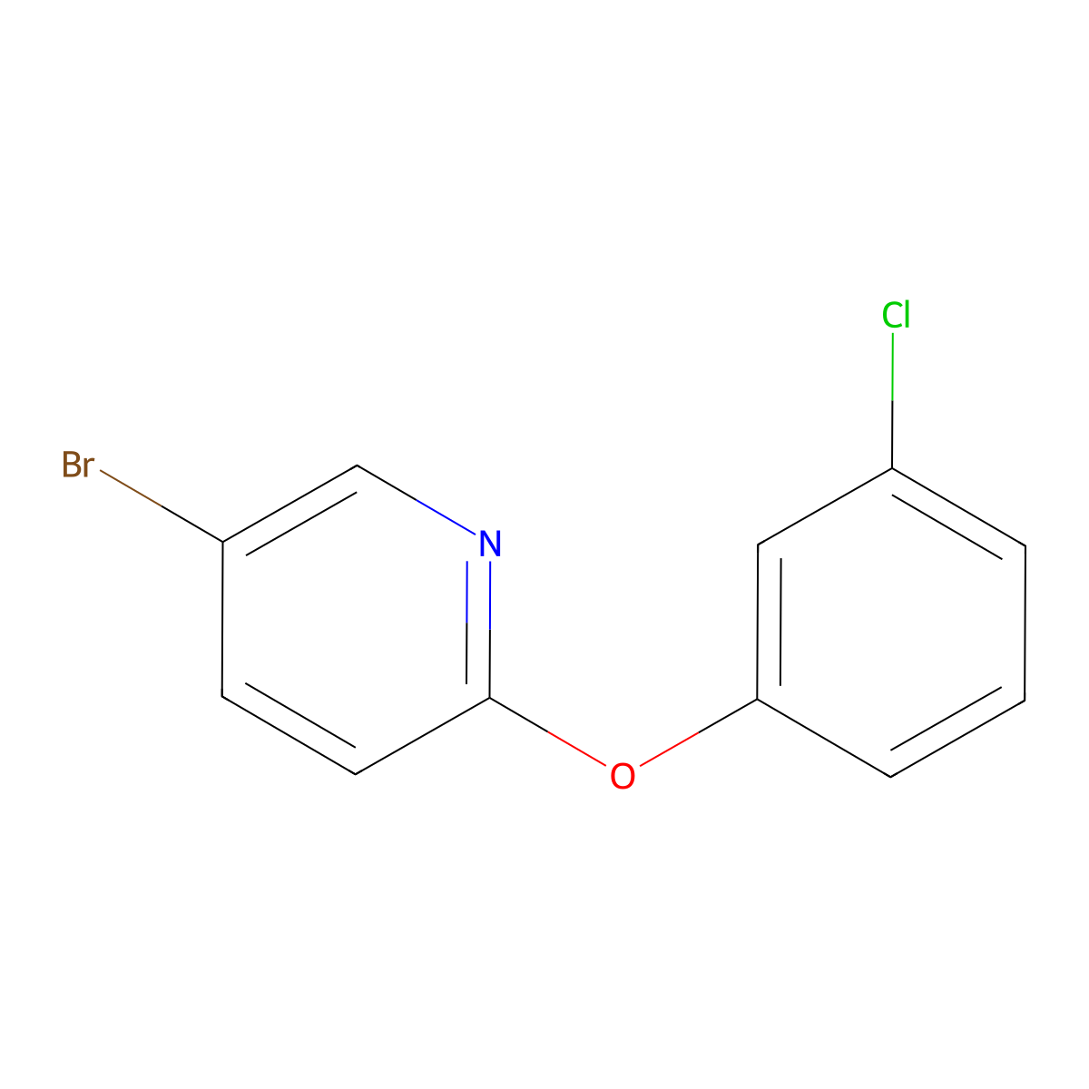 5-Bromo-2-(3-chlorophenoxy)pyridine molecular structure, CAS 28373-85-5