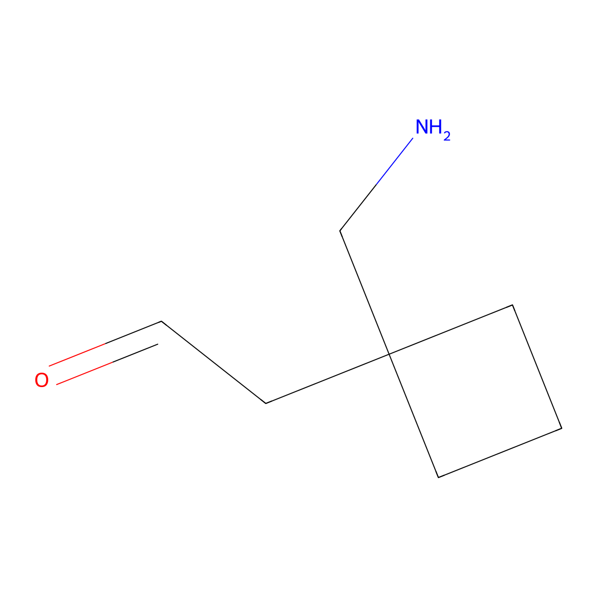 2-[1-(Aminomethyl)cyclobutyl]acetaldehyde molecular structure, CAS 2837531-74-3