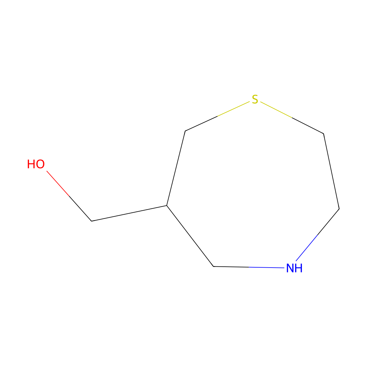 (1,4-Thiazepan-6-yl)methanol molecular structure, CAS 2837549-44-5