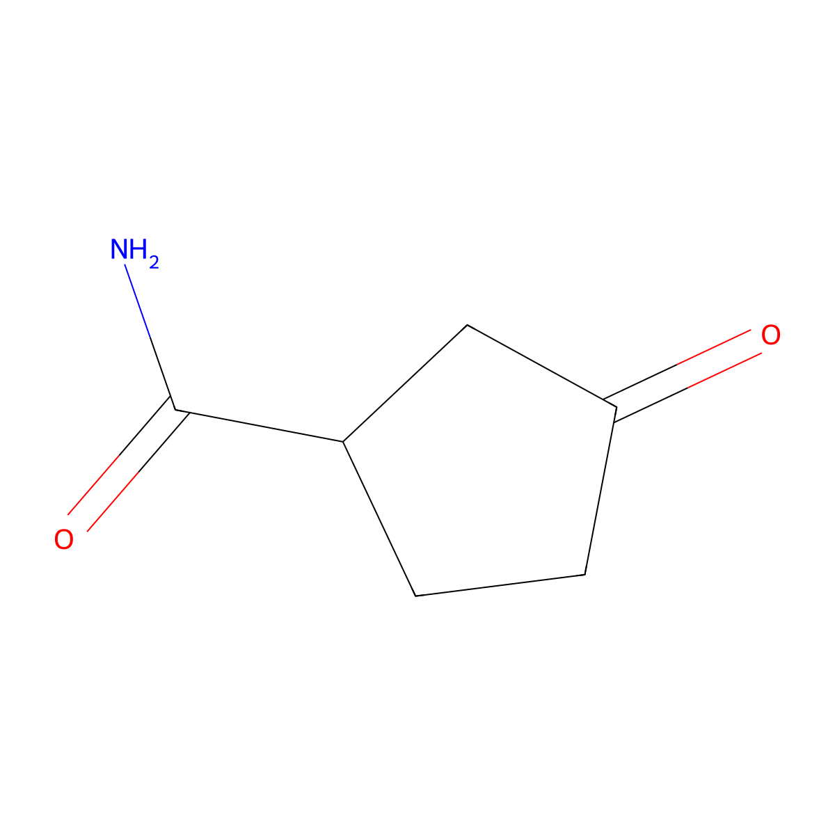 3-Oxocyclopentanecarboxamide molecular structure, CAS 2837598-91-9