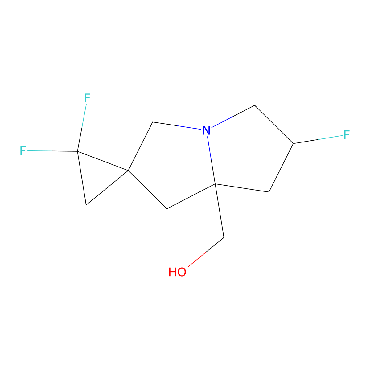 [(6'R,7A'R)-2,2,6'-Trifluorohexahydrospiro[cyclopropane-1,2'-pyrrolizin]-7A'-YL]methanol molecular structure, CAS 2838077-35-1