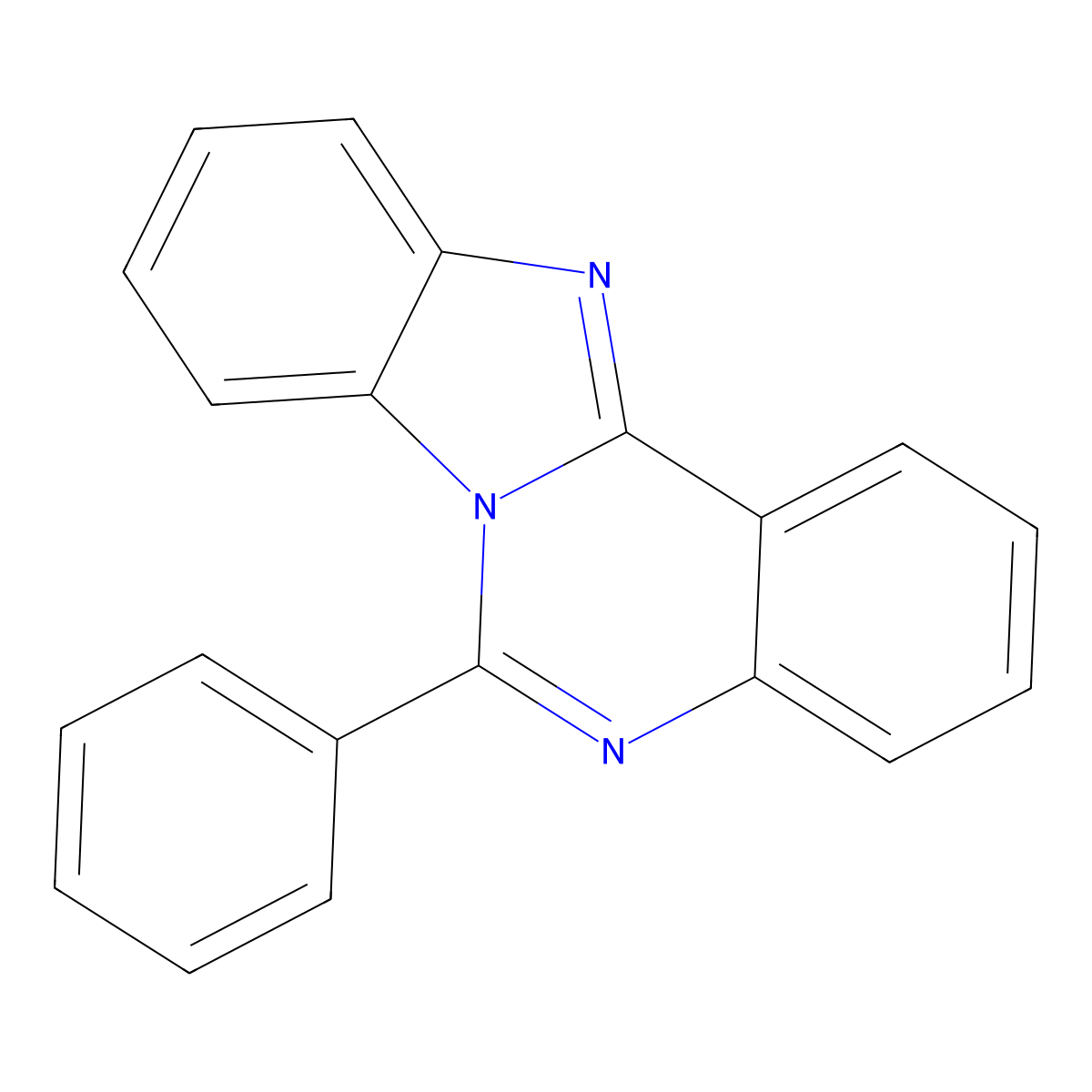 6-Phenylbenzo[4,5]imidazo[1,2-c]quinazoline molecular structure, CAS 28381-92-2