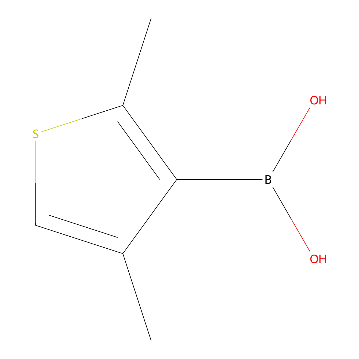 (2,4-Dimethylthiophen-3-yl)boronic acid molecular structure, CAS 2838131-31-8