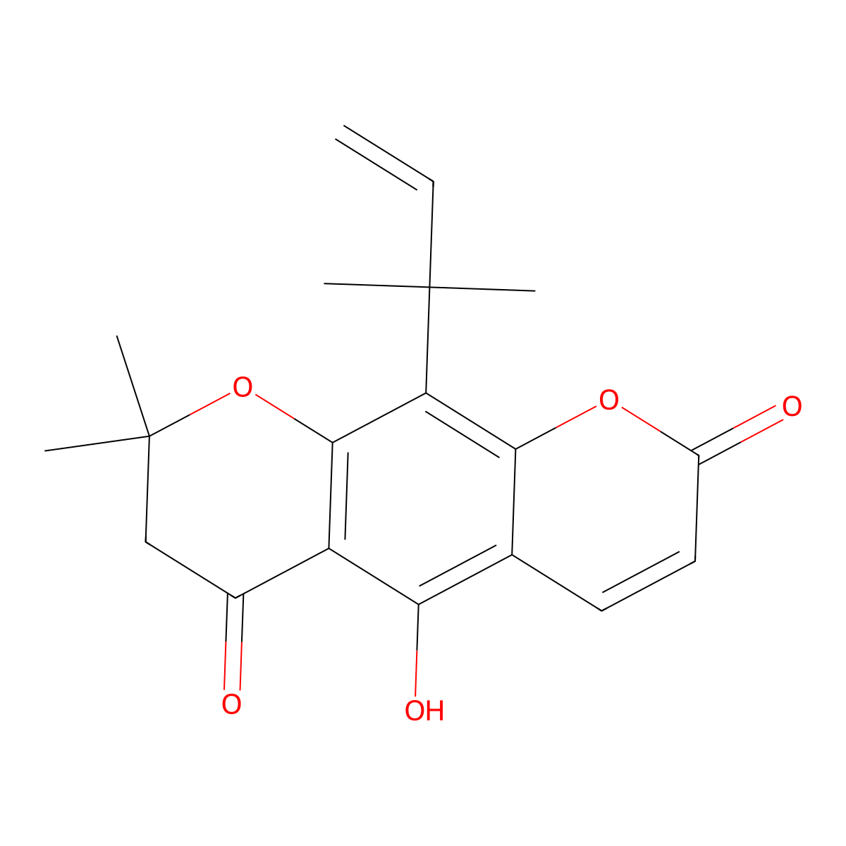 Clausenidin molecular structure, CAS 28384-44-3