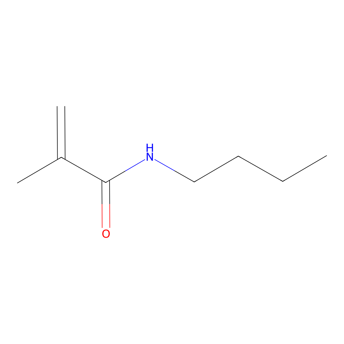 N-Butylmethacrylamide molecular structure, CAS 28384-61-4