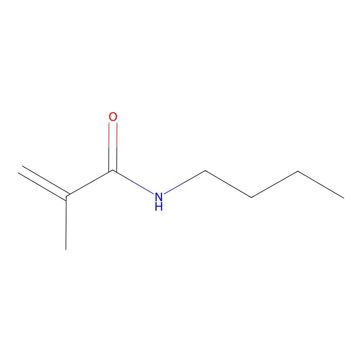 N-Butylmethacrylamide molecular structure, CAS 28384-61-4