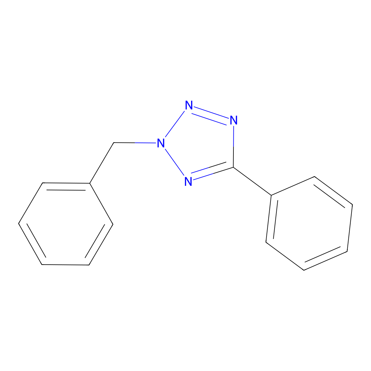 2-Benzyl-5-phenyl-2h-tetrazole molecular structure, CAS 28386-89-2