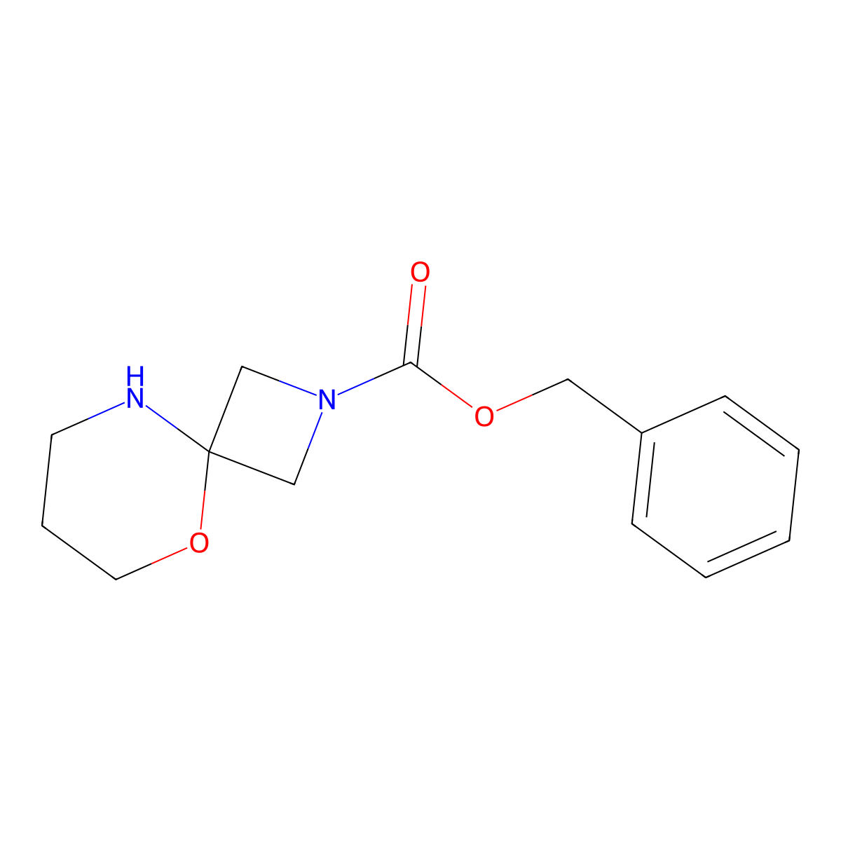 Benzyl 5-oxa-2,9-diazaspiro[3.5]nonane-2-carboxylate molecular structure, CAS 2838930-88-2
