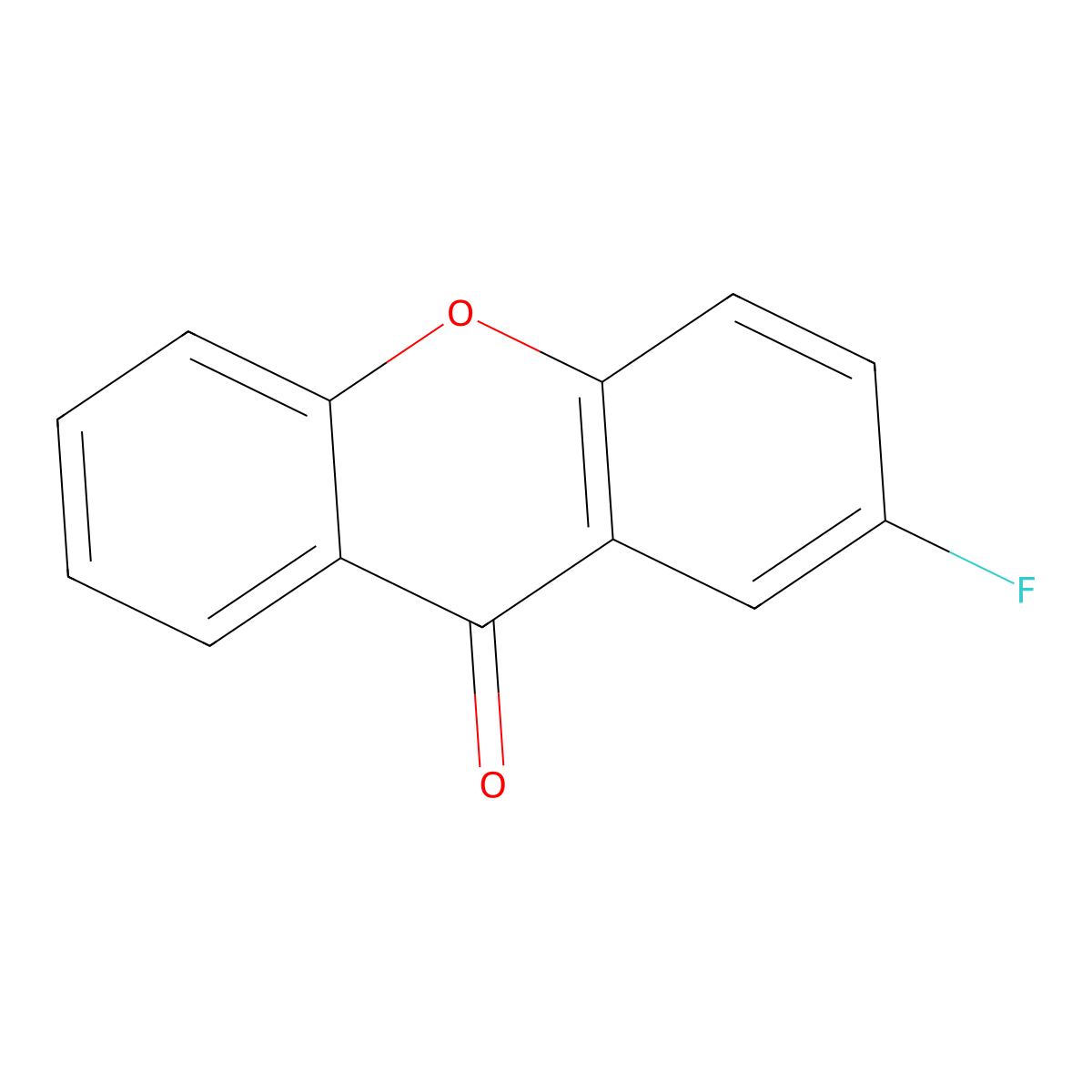 2-Fluoro-9H-xanthen-9-one molecular structure, CAS 2839-49-8