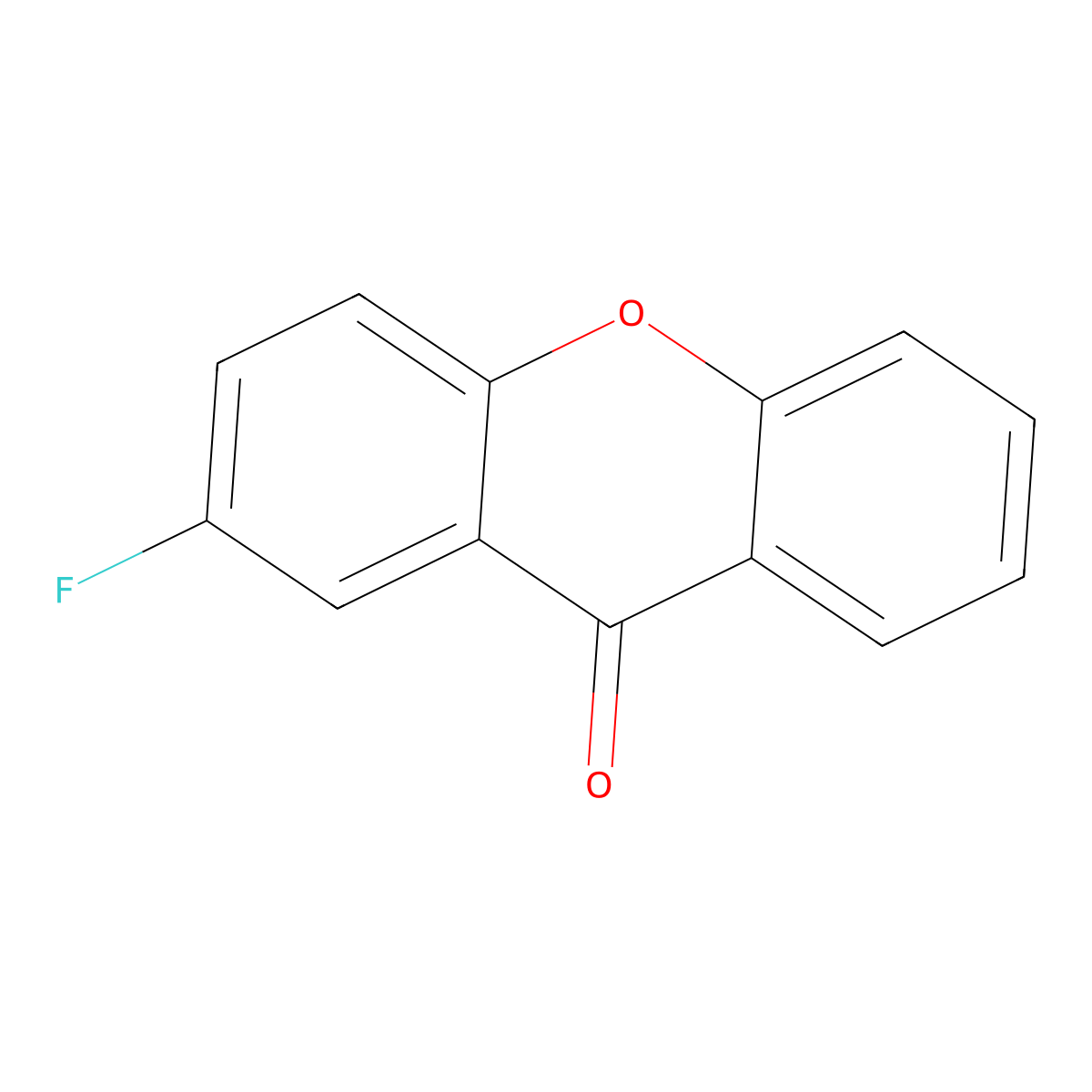 2-Fluoro-9H-xanthen-9-one molecular structure, CAS 2839-49-8