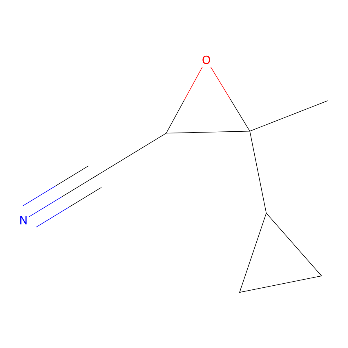 3-Cyclopropyl-3-methyloxirane-2-carbonitrile molecular structure, CAS 2839024-77-8