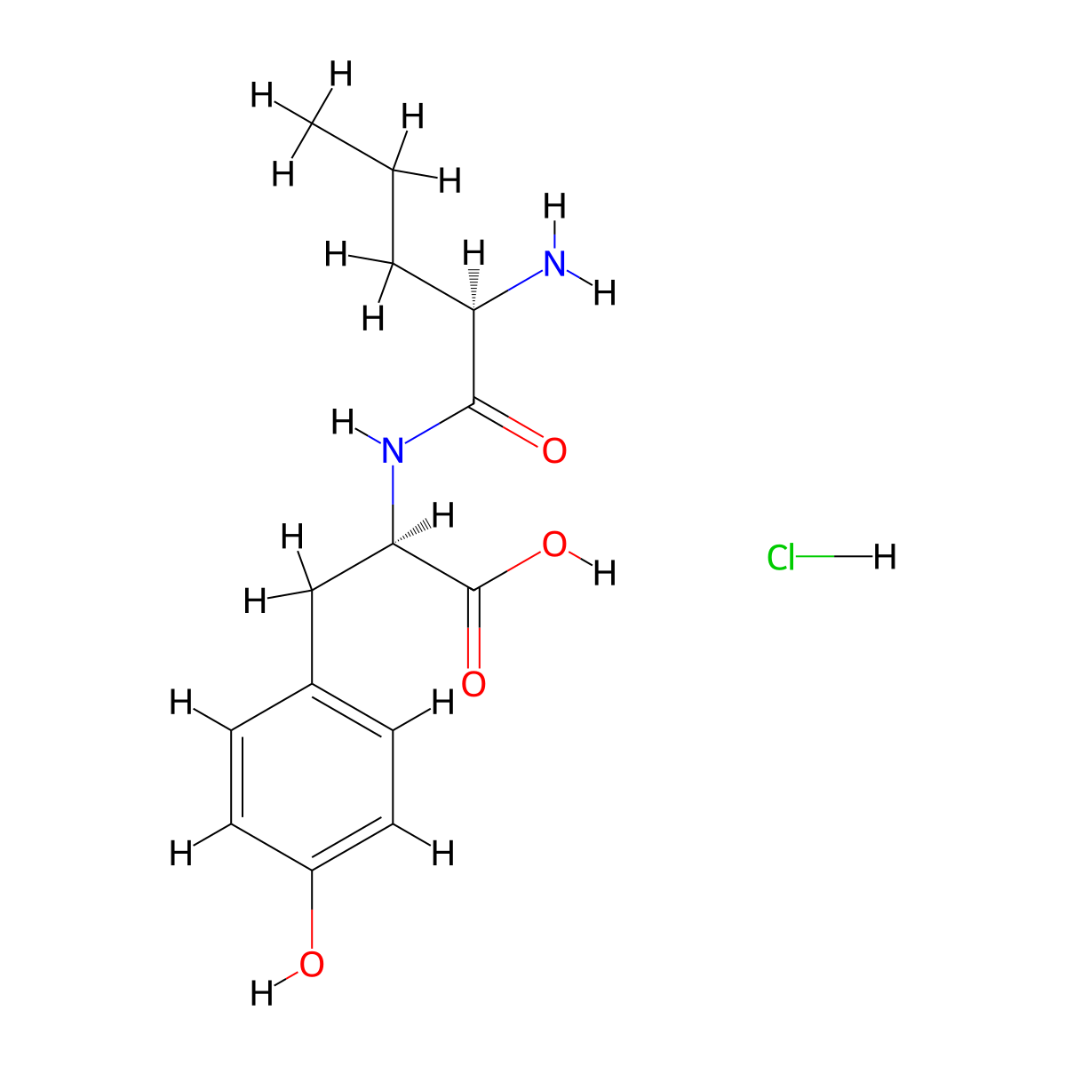 (2R)-2-[(2R)-2-aminopentanamido]-3-(4-hydroxyphenyl)propanoicacidhydrochloride molecular structure, CAS 2839128-75-3