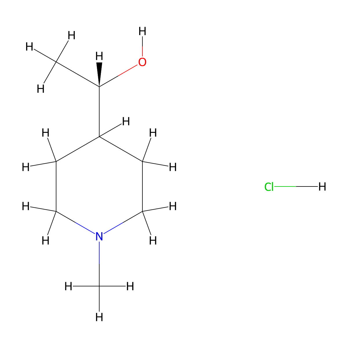 (1S)-1-(1-methylpiperidin-4-yl)ethan-1-ol hydrochloride molecular structure, CAS 2839128-85-5