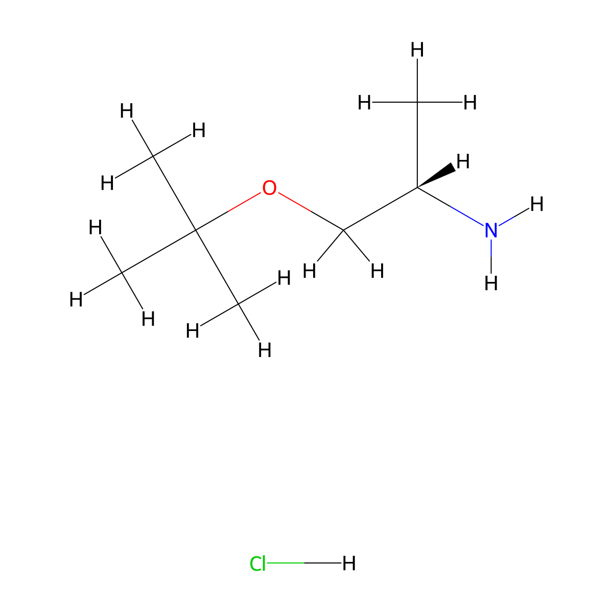 (2S)-1-(tert-butoxy)propan-2-amine hydrochloride molecular structure, CAS 2839129-00-7