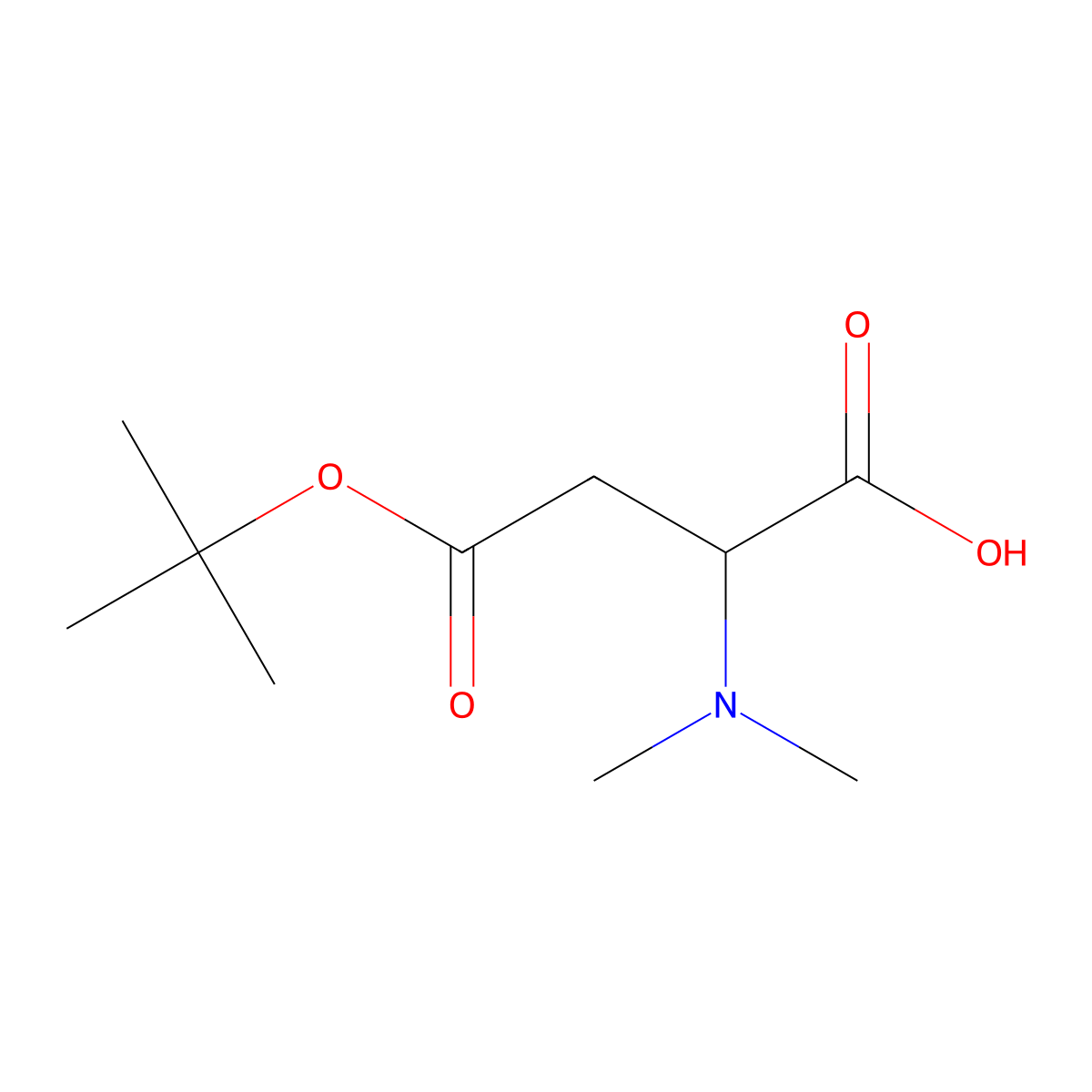 (2S)-4-(tert-butoxy)-2-(dimethylamino)-4-oxobutanoic acid molecular structure, CAS 2839129-04-1