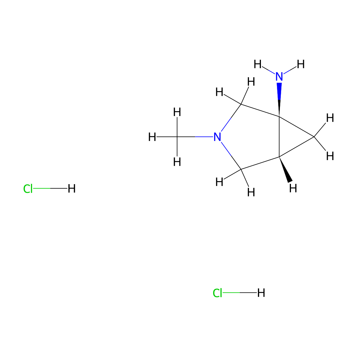 (1S,5R)-3-methyl-3-azabicyclo[3.1.0]hexan-1-amine dihydrochloride molecular structure, CAS 2839129-05-2