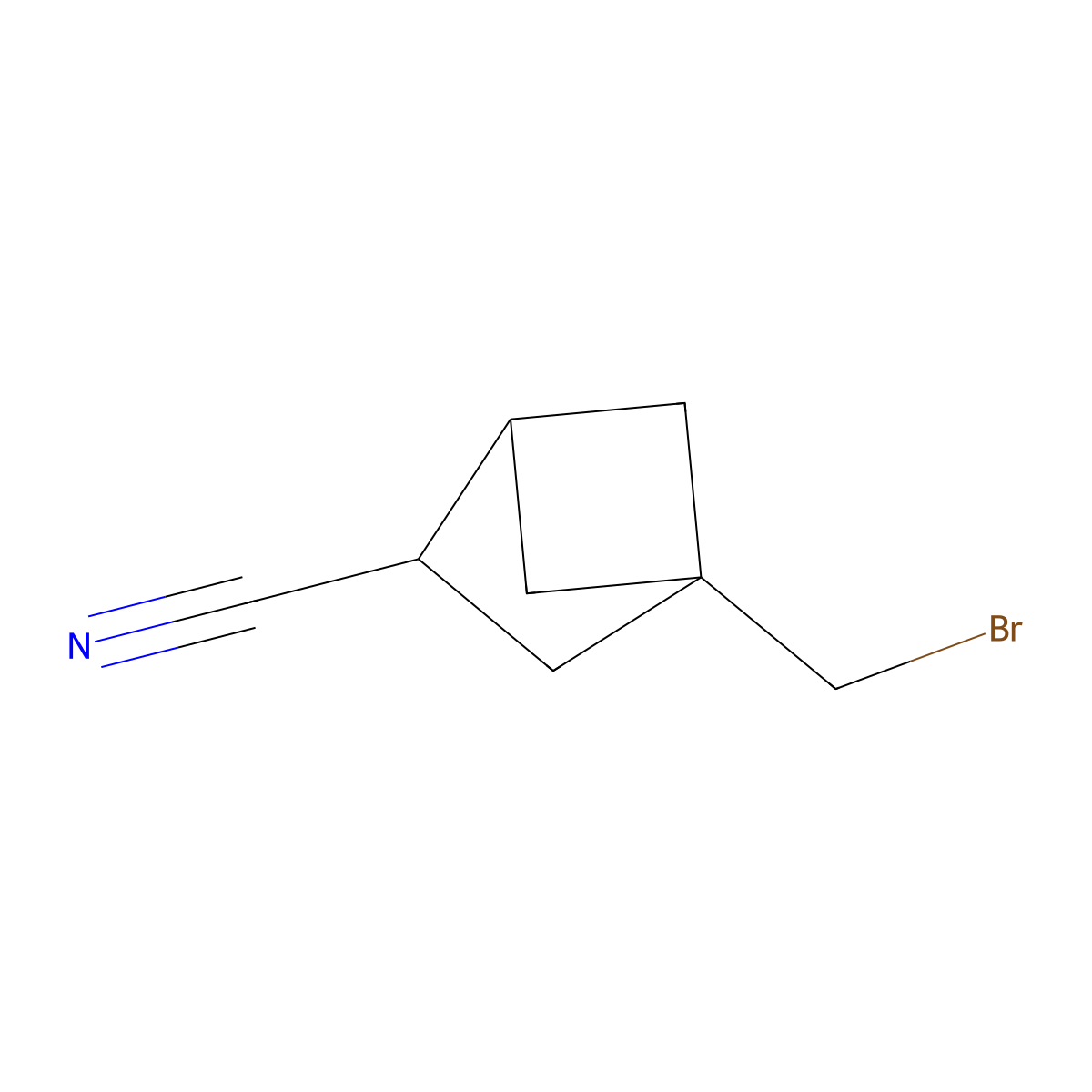 4-(Bromomethyl)bicyclo[2.1.1]hexane-2-carbonitrile molecular structure, CAS 2839138-21-3