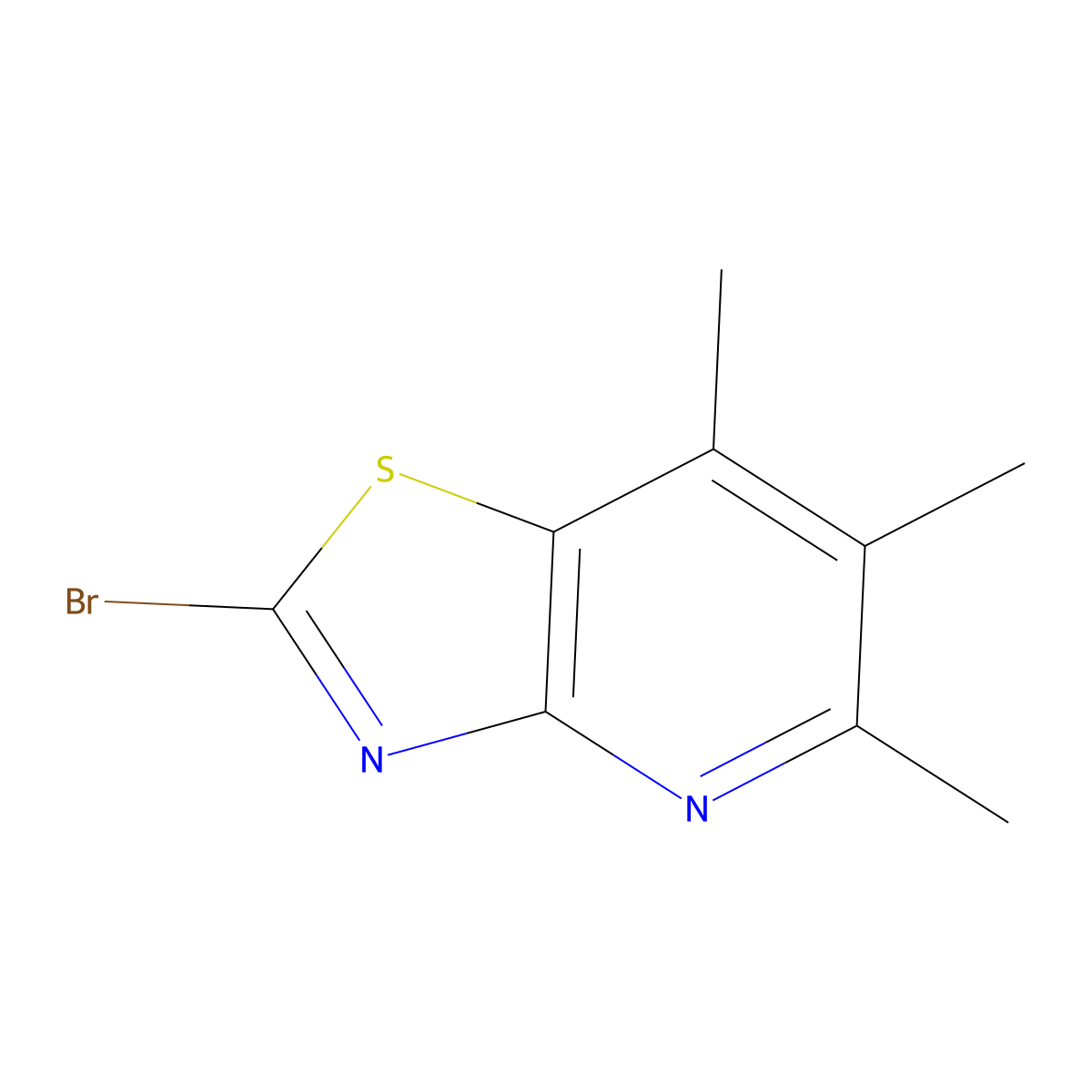 2-Bromo-5,6,7-trimethyl-[1,3]thiazolo[4,5-b]pyridine molecular structure, CAS 2839138-26-8