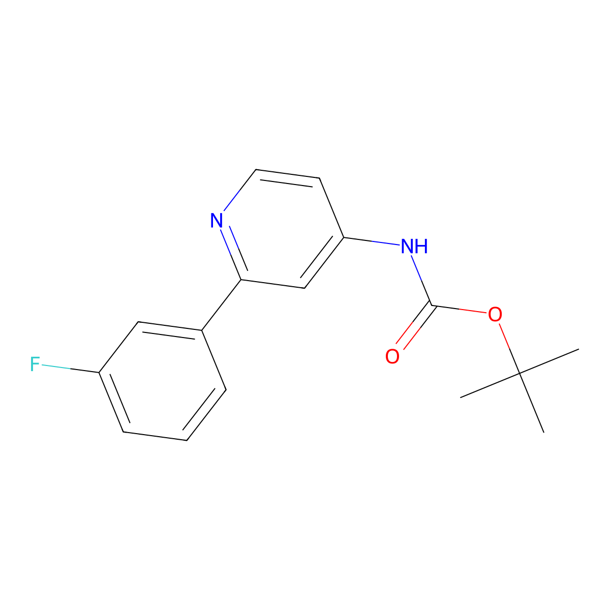 tert-butyl N-[2-(3-fluorophenyl)pyridin-4-yl]carbamate molecular structure, CAS 2839138-29-1
