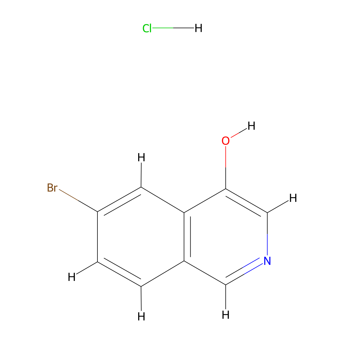 6-Bromoisoquinolin-4-ol hydrochloride molecular structure, CAS 2839138-30-4