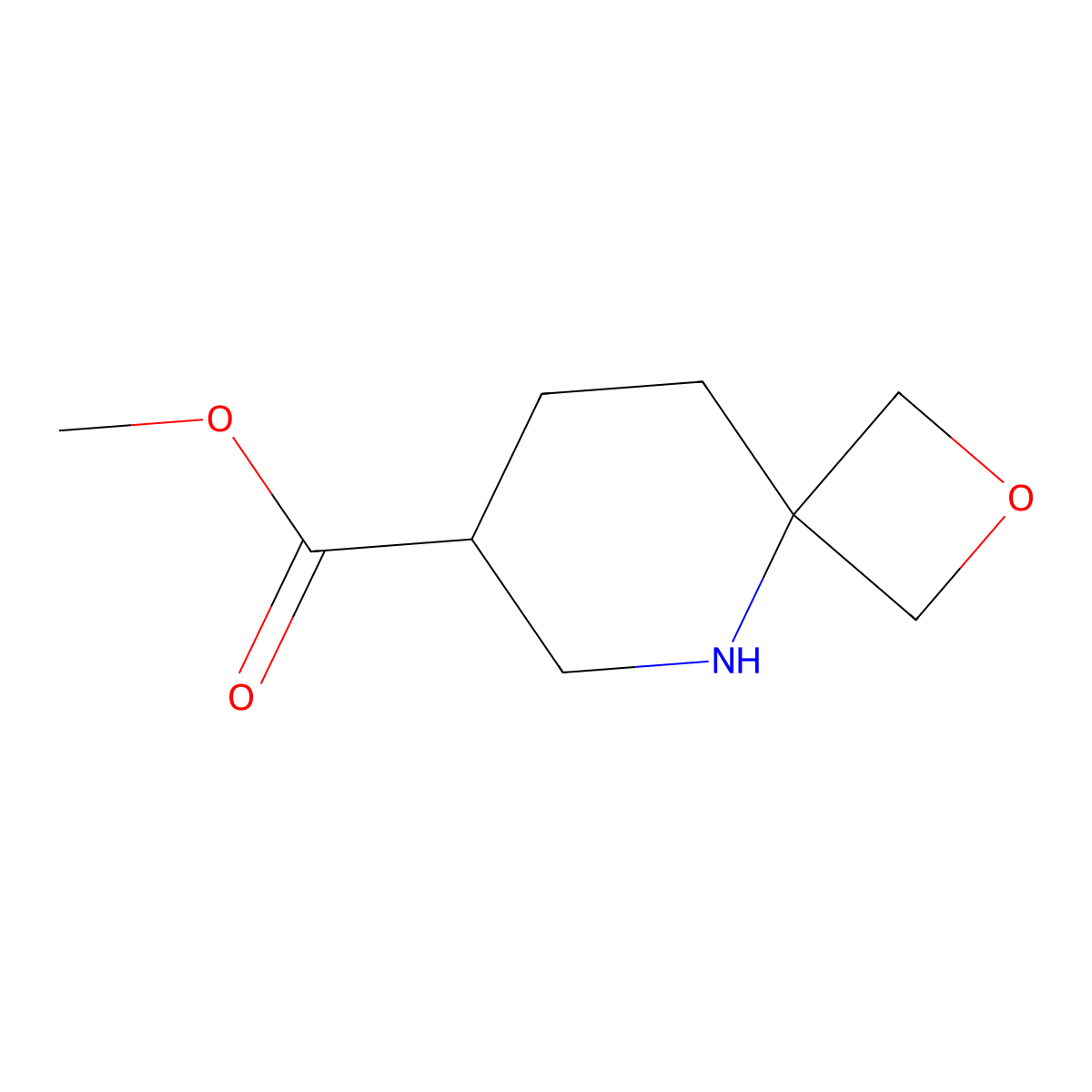 Methyl 2-oxa-5-azaspiro[3.5]nonane-7-carboxylate molecular structure, CAS 2839138-31-5