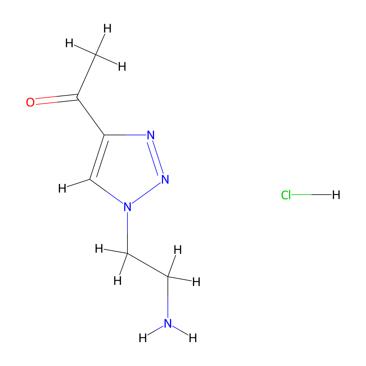 1-[1-(2-aminoethyl)-1H-1,2,3-triazol-4-yl]ethan-1-one hydrochloride molecular structure, CAS 2839138-38-2