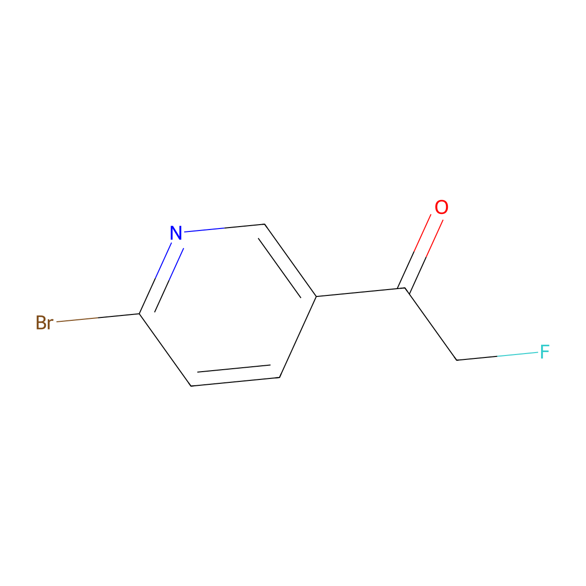 1-(6-Bromopyridin-3-yl)-2-fluoroethan-1-one molecular structure, CAS 2839138-47-3