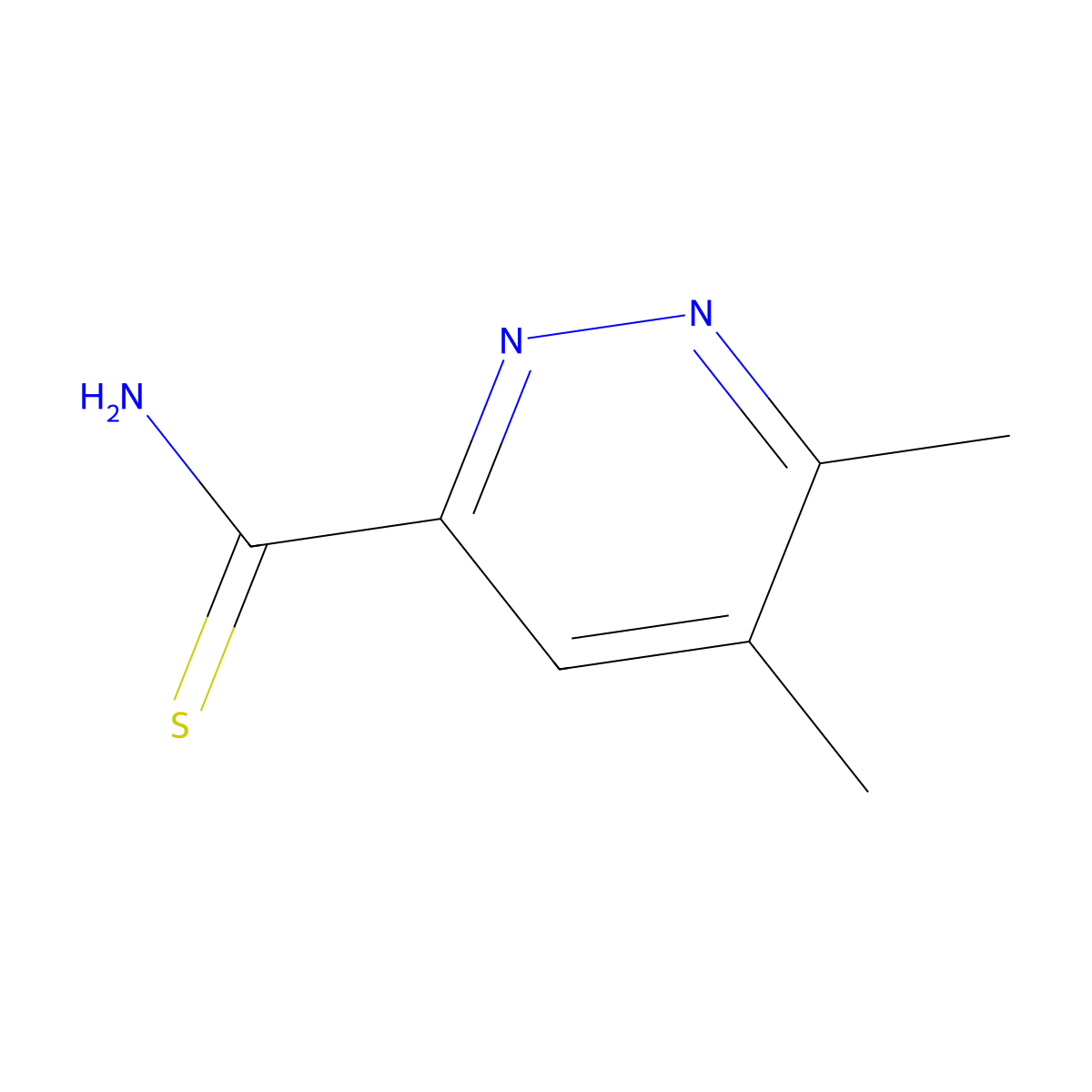 5,6-Dimethylpyridazine-3-carbothioamide molecular structure, CAS 2839138-53-1