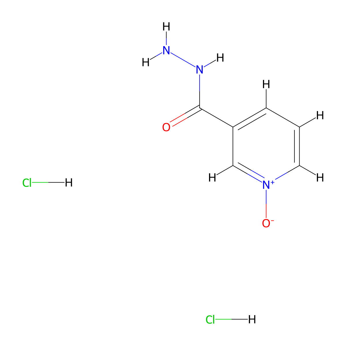 3-(Hydrazinecarbonyl)pyridin-1-ium-1-olate dihydrochloride molecular structure, CAS 2839138-62-2