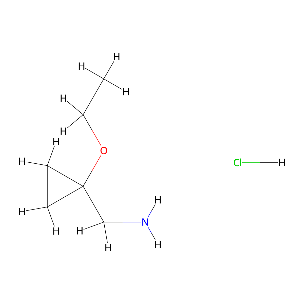 1-(1-Ethoxycyclopropyl)methanamine hydrochloride molecular structure, CAS 2839138-77-9
