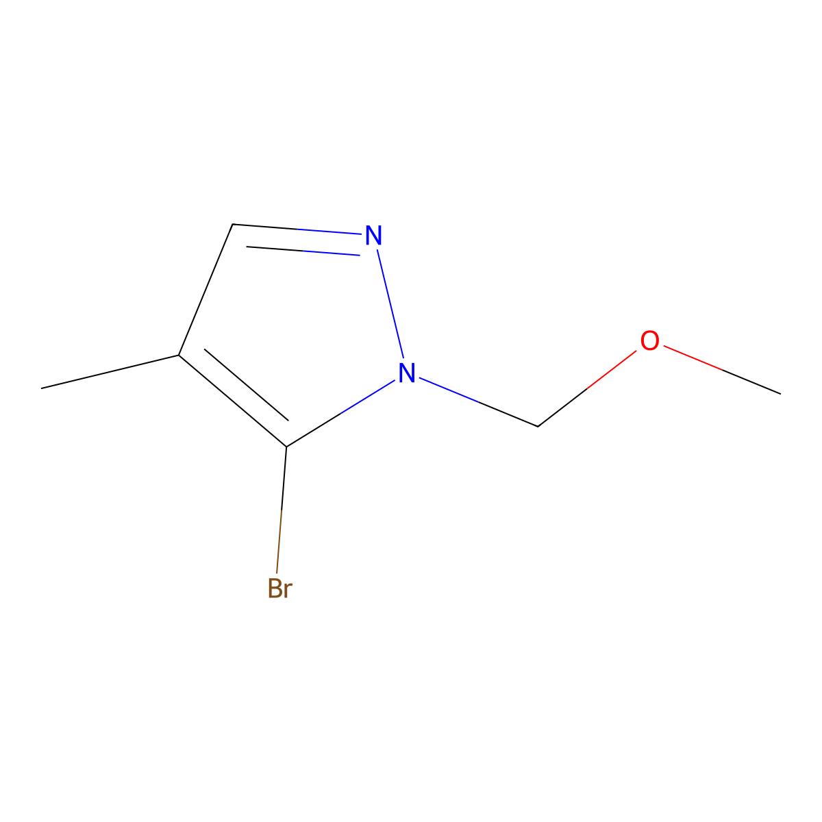 5-bromo-1-(methoxymethyl)-4-methyl-1H-pyrazole molecular structure, CAS 2839138-79-1