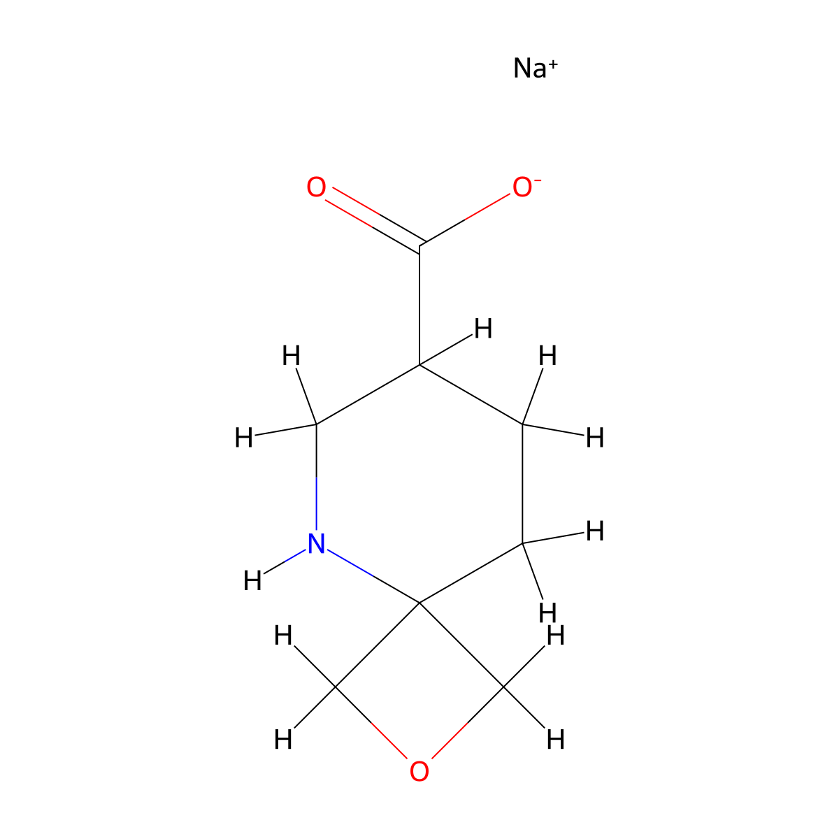 Sodium 2-oxa-5-azaspiro[3.5]nonane-7-carboxylate molecular structure, CAS 2839138-82-6