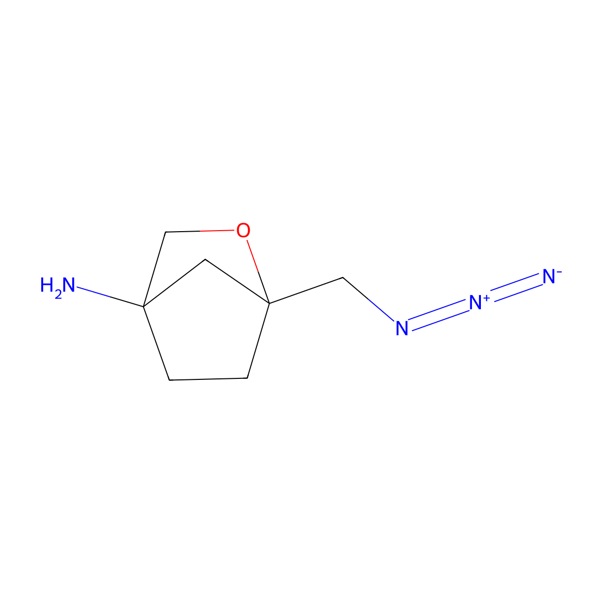 1-(Azidomethyl)-2-oxabicyclo[2.2.1]heptan-4-amine molecular structure, CAS 2839139-00-1