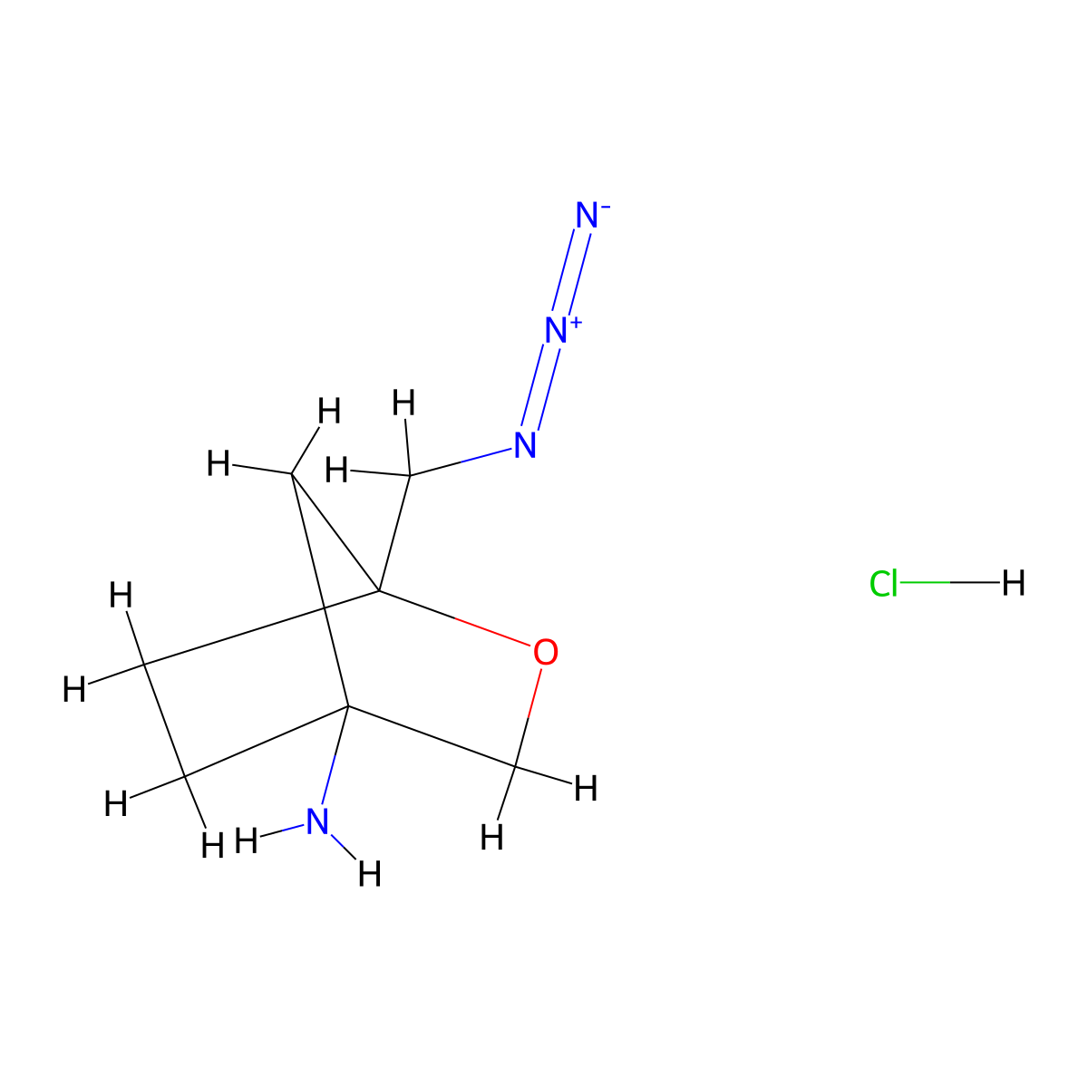 1-(Azidomethyl)-2-oxabicyclo[2.2.1]heptan-4-aminehydrochloride molecular structure, CAS 2839139-01-2
