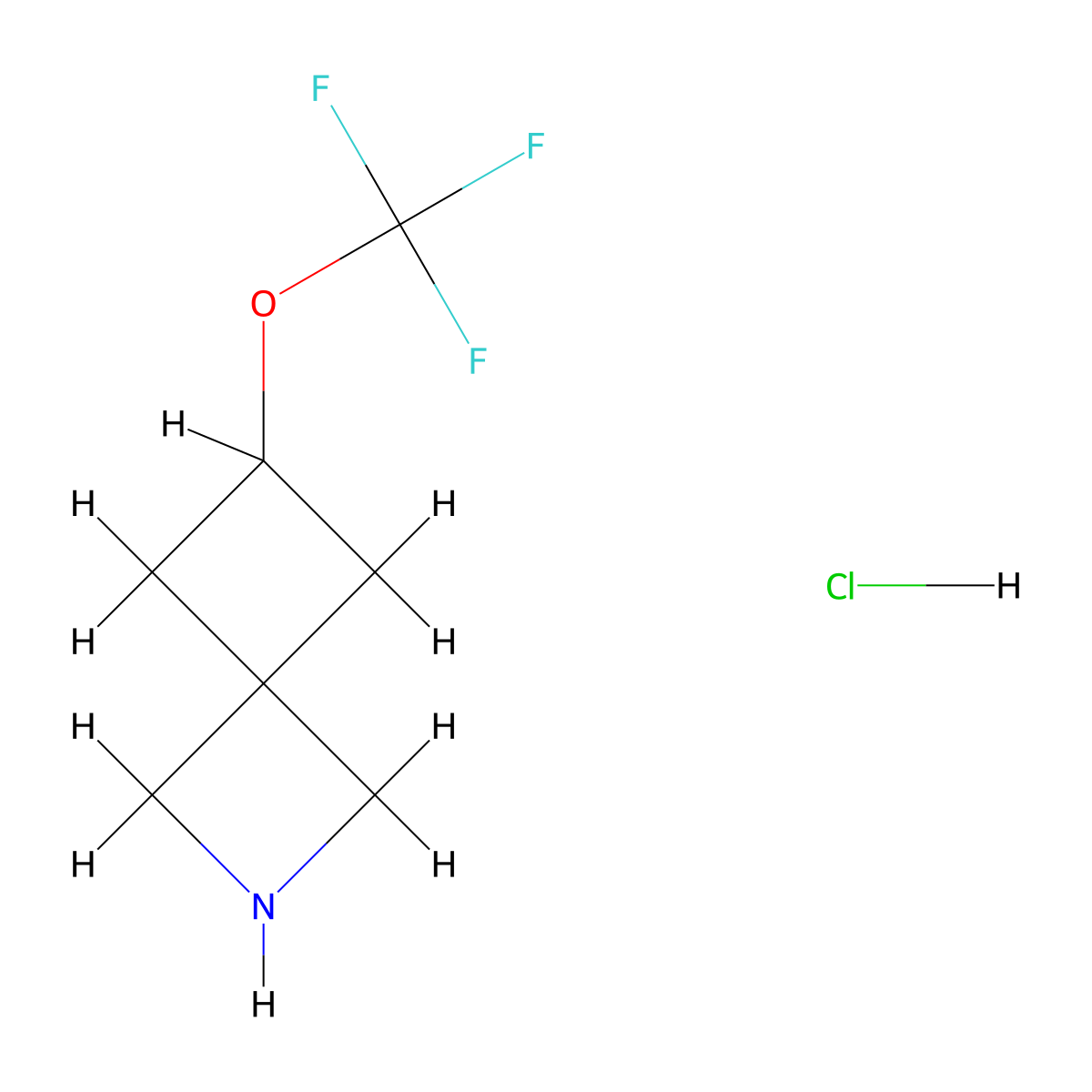 6-(Trifluoromethoxy)-2-azaspiro[3.3]heptane hydrochloride molecular structure, CAS 2839139-02-3