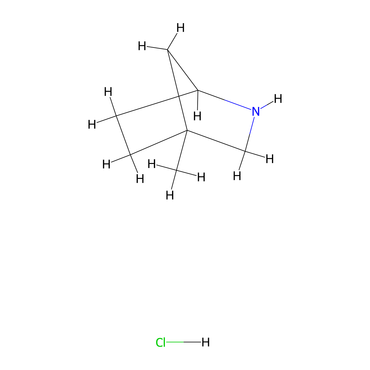 4-Methyl-2-azabicyclo(2.2.1)heptane hydrochloride molecular structure, CAS 2839139-04-5