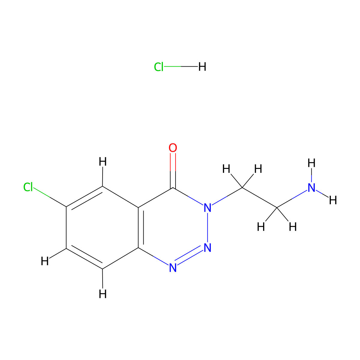 3-(2-Aminoethyl)-6-chloro-3,4-dihydro-1,2,3-benzotriazin-4-one hydrochloride molecular structure, CAS 2839139-10-3
