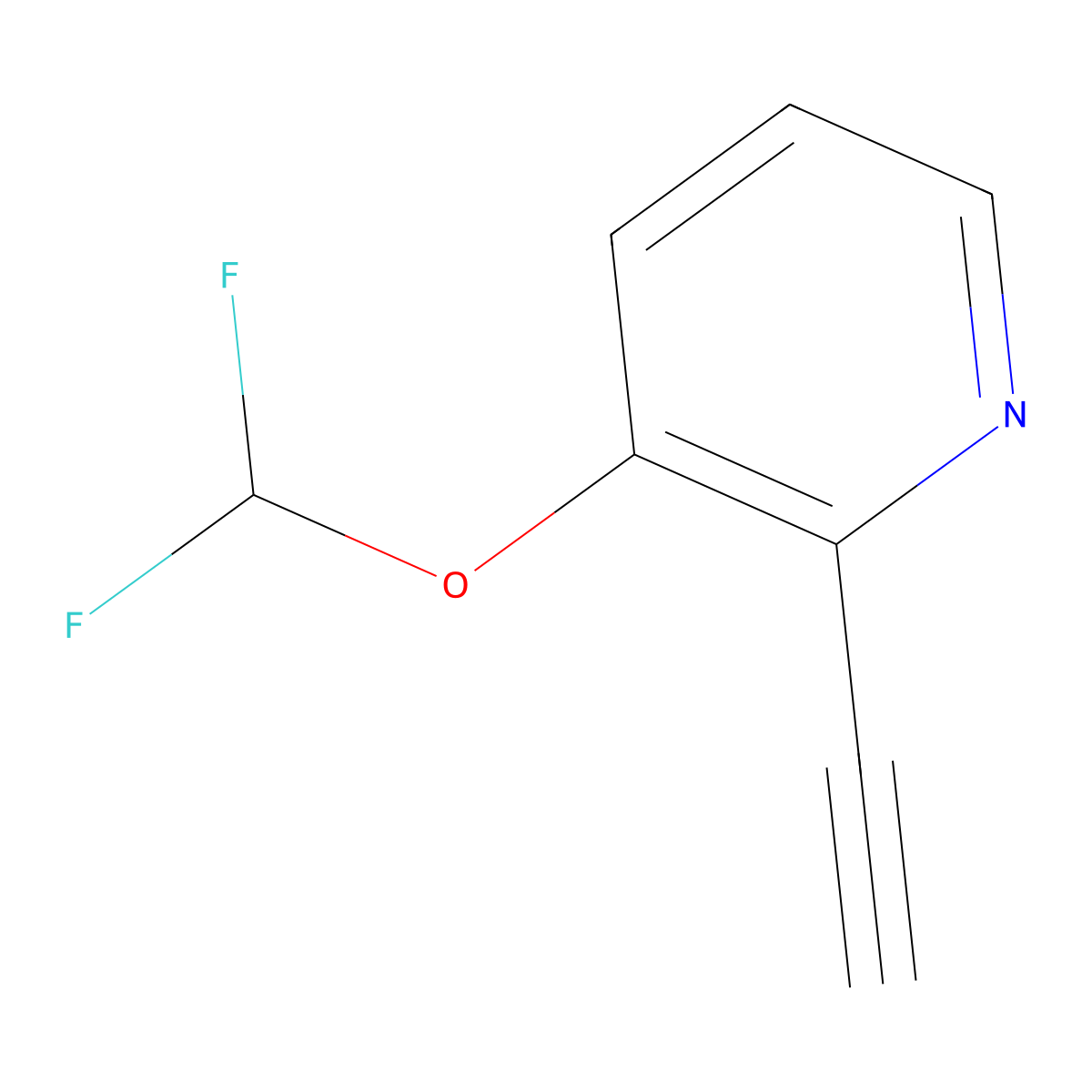 3-(Difluoromethoxy)-2-ethynylpyridine molecular structure, CAS 2839139-18-1