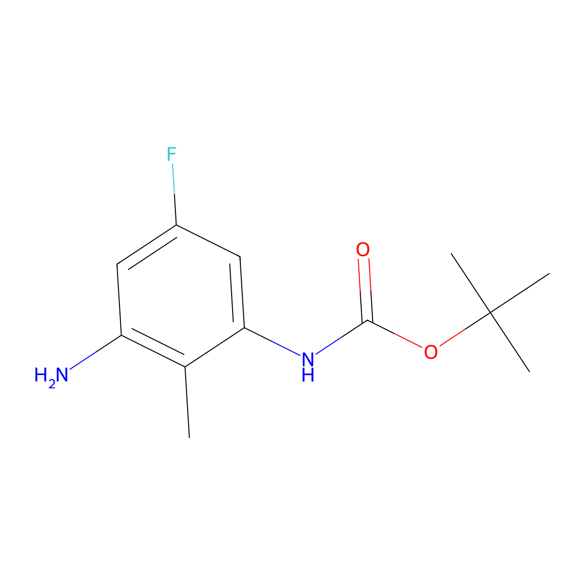 tert-butyl N-(3-amino-5-fluoro-2-methylphenyl)carbamate molecular structure, CAS 2839139-22-7
