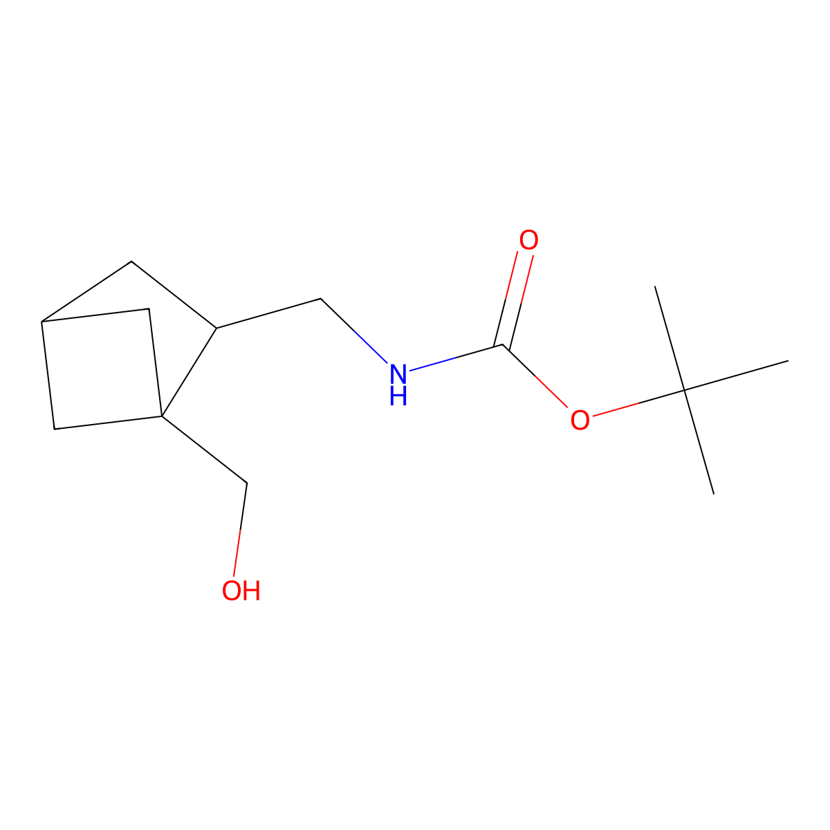 tert-butylN-{[1-(hydroxymethyl)bicyclo[2.1.1]hexan-2-yl]methyl}carbamate molecular structure, CAS 2839139-35-2