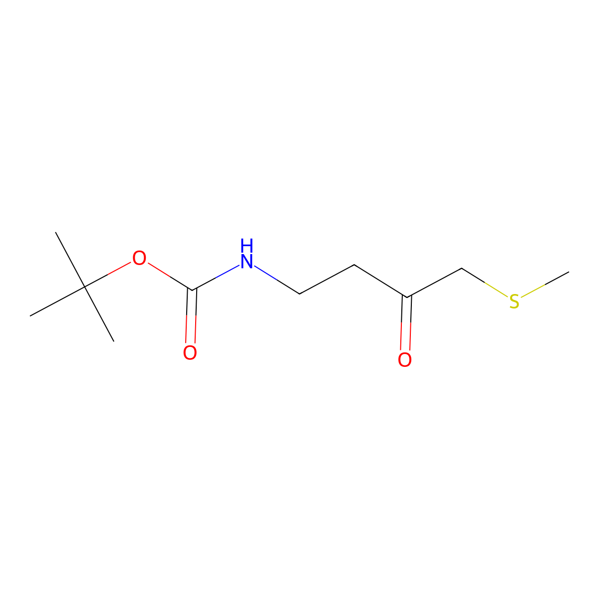 tert-butyl N-[4-(methylsulfanyl)-3-oxobutyl]carbamate molecular structure, CAS 2839139-36-3