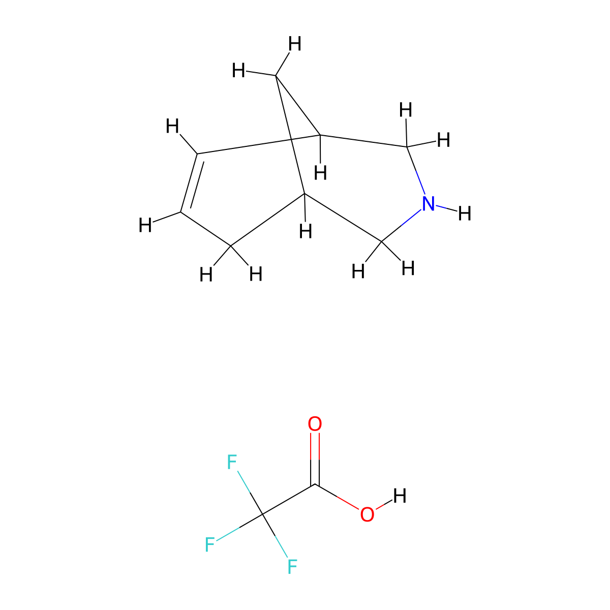 3-Azabicyclo(3.3.1)non-6-ene; trifluoroacetic acid molecular structure, CAS 2839139-49-8